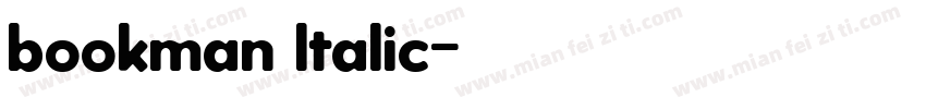bookman ltalic字体转换